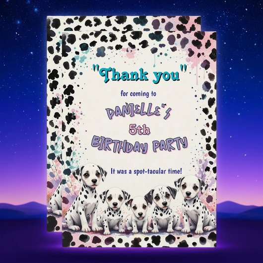 Dalmatian Puppy Spot-tacular Birthday Bedankkaart