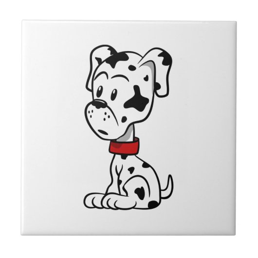 Dalmatian Puppy Tegeltje (Voorkant)