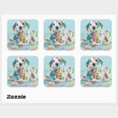 Dalmatian Puppy Vierkante Sticker (Vel)