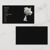 Dalmatian Puppy White Rose Animal Visitekaartje (Voorkant / Achterkant)