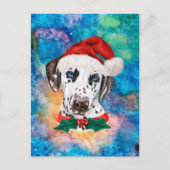 Dalmatian Ras Hond Kerstmis Feestdagenkaart (Voorkant)