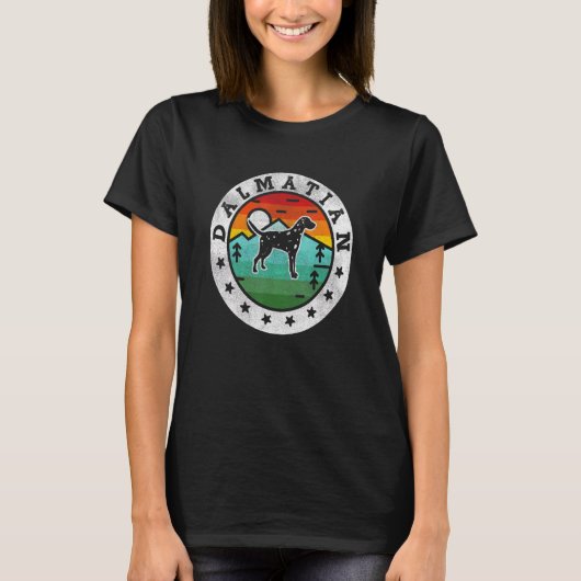 Dalmatian Retro Dog mama papa T-shirt (Voorkant)