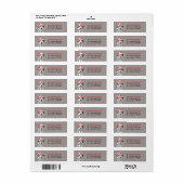 Dalmatian Santa Hat Adres label (Full Sheet)