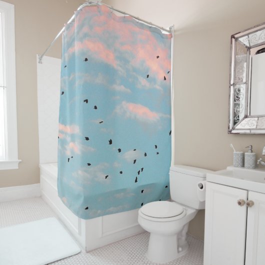 Dalmatian Sky Print Douchegordijn (In situ)