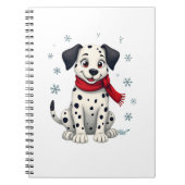 Dalmatian Snowy Fun Notitieboek (Voorkant)