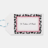 Dalmatian Spot Pattern Pink Bedankt Cadeaulabel (Achterkant Horizontaal)