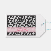 Dalmatian Spot Pattern Pink Bedankt Cadeaulabel (Voorkant (Horizontaal))