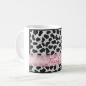 Dalmatian Spot Pattern Pink Bedankt Koffiemok (Voorkant links)