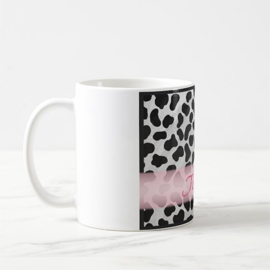 Dalmatian Spot Pattern Pink Bedankt Koffiemok (Links)