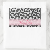 Dalmatian Spot Pattern Pink Bedankt Rechthoekige Sticker (Tas)
