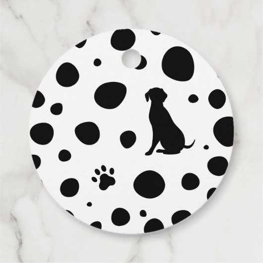 Dalmatian Spots Birthday Dank je Bedankjes Labels (Achterkant)