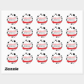 Dalmatian Spots Birthday Ronde Sticker (Vel)