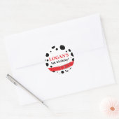 Dalmatian Spots Birthday Ronde Sticker (Envelop)