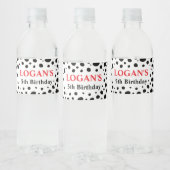 Dalmatian Spots Birthday Waterfles Etiket (Flessen)
