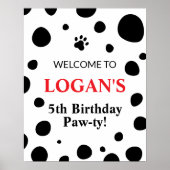 Dalmatian Spots Birthday Welcome Sign Poster (Voorkant)
