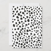 Dalmatian Spots Black Invitation for Birthday Kaart (Achterkant)