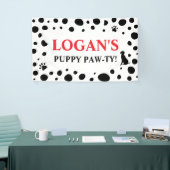 Dalmatian Spots Dog Happy Birthday Spandoek (Beurs)