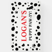 Dalmatian Spots Dog Happy Birthday Spandoek (Verticaal)