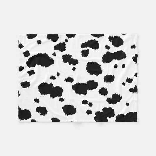 Dalmatian Spots Pattern Dog Dalmation Spot Stippen Fleece Deken (Voorkant (Horizontaal))