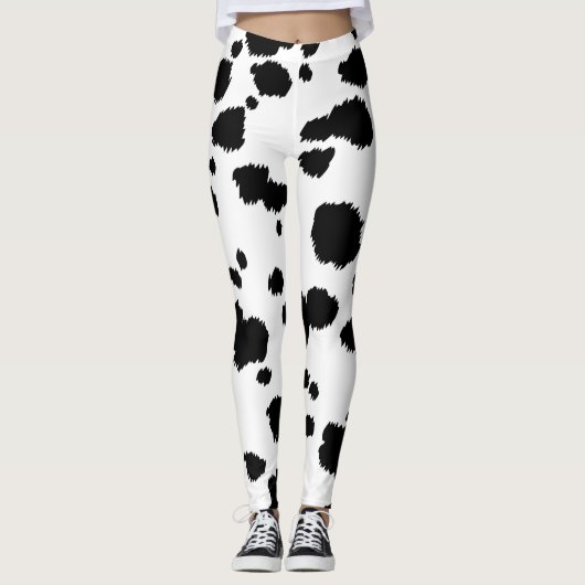 Dalmatian Spots Pattern Dog Dalmation Spot Stippen Leggings (Voorkant)