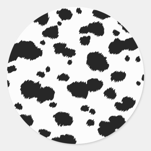 Dalmatian Spots Pattern Dog Dalmation Spot Stippen Ronde Sticker (Voorkant)