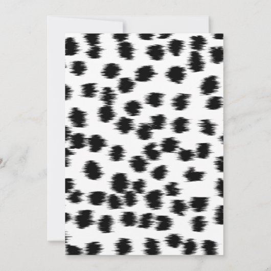 Dalmatian Spots Pattern Print Quinceanera Kaart (Achterkant)