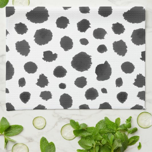 Dalmatian Spots Pattern Theedoek (Gevouwen)