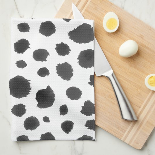 Dalmatian Spots Pattern Theedoek (Quarter Fold)