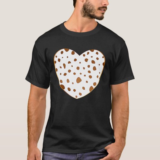 Dalmatian Spotted Heart Nice Graphic for T-shirt (Voorkant)