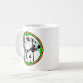 Dalmatian St Patricks Day Koffiemok (Voorkant links)