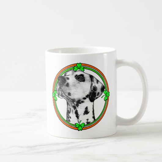 Dalmatian St Patricks Day Koffiemok (Rechts)