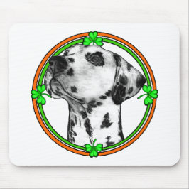 Dalmatian St Patricks Day Muismat