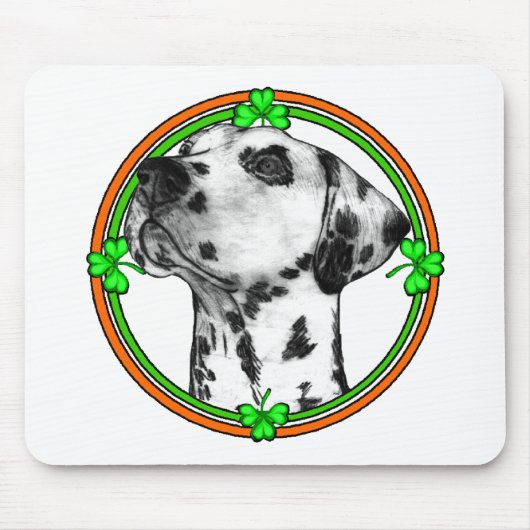 Dalmatian St Patricks Day Muismat (Voorkant)