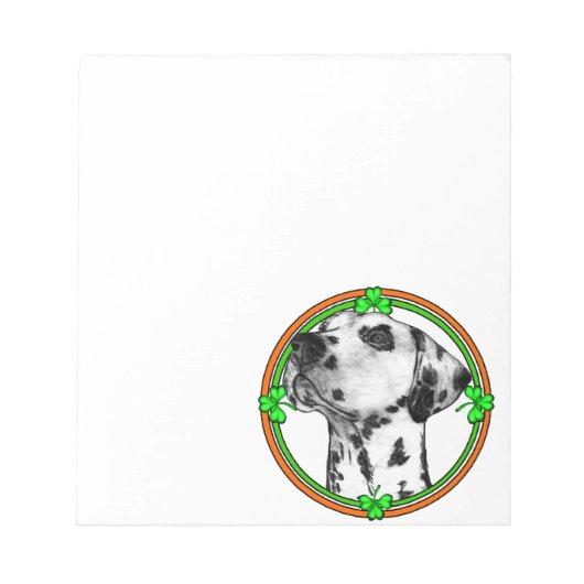 Dalmatian St. Patrick's Day Notitieblok (Voorkant)