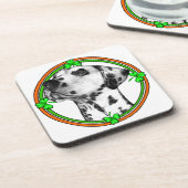 Dalmatian St Patricks Day Onderzetter (Linkerzijde)