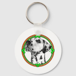 Dalmatian St Patricks Day Sleutelhanger