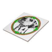 Dalmatian St Patricks Day Tegeltje (Zijkant)