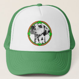 Dalmatian St Patricks Day Trucker Pet