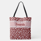 Dalmatian Stippen met Naam (4) Tote Bag (Achterkant)