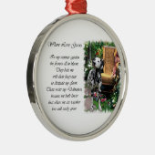 Dalmatian Summer Garden Metalen Ornament (Rechts)