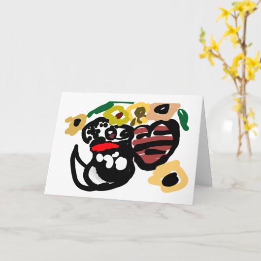 Dalmatian sunflowers kaart (Gele Bloem)