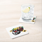 Dalmatian sunflowers kartonnen onderzetters (Insitu)