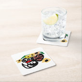 Dalmatian sunflowers kartonnen onderzetters (Insitu)