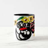 Dalmatian sunflowers tweekleurige koffiemok (Center)