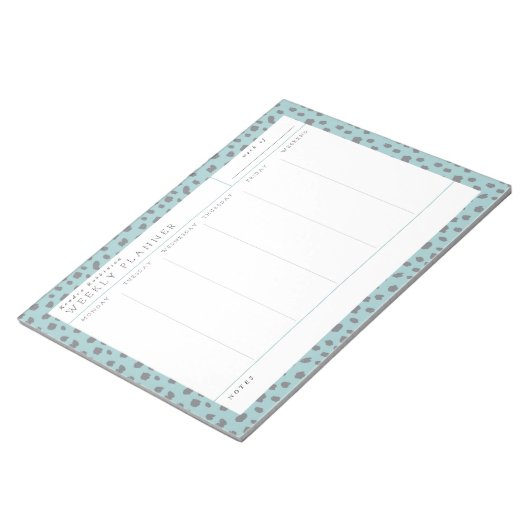Dalmatian Turquoise Weekly Planner-laptop Notitieblok (Schuin)