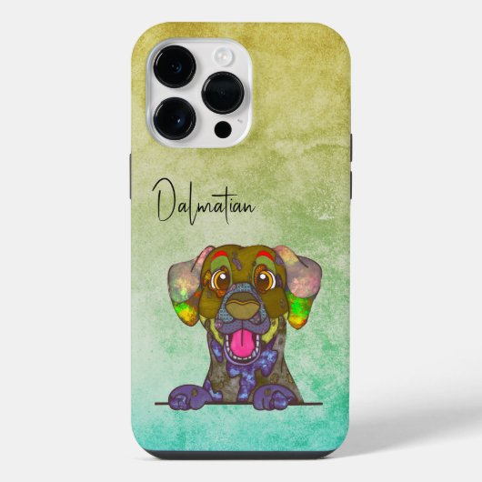 Dalmatian Ugly Face Hoesje-Mate iPhone Case Hoesje (Achterkant)
