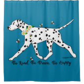 Dalmatian wees bang voor een vrolijk teken douchegordijn (Voorkant)