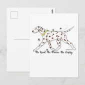 Dalmatian wees lief, wees moedig, wees blij briefkaart (Voorkant / Achterkant)