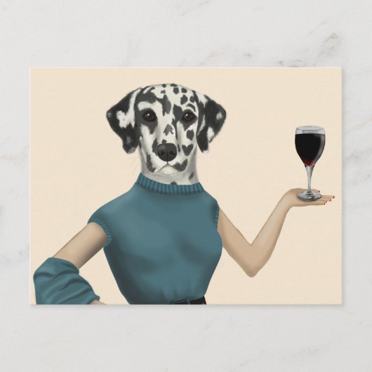 Dalmatian Wine Snob Briefkaart (Voorkant)