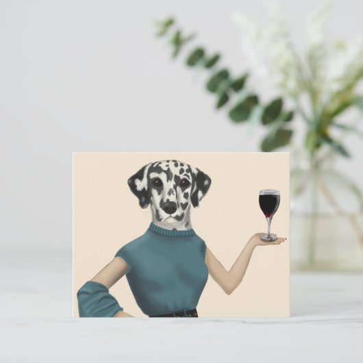 Dalmatian Wine Snob Briefkaart (Staand voorkant)